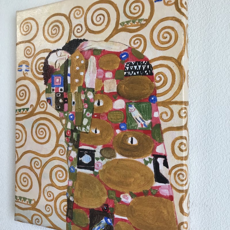 A.キャンバス 額縁付「クリムト“生命の樹