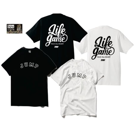 JUMP T-shirts(A) White or Black＋ドリンクチケット1枚 SET