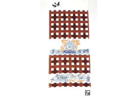 夏祭浪花鑑×にじゆら　はっぴ折手ぬぐい