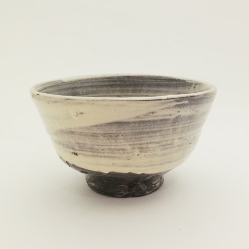 【新品】 森岡成好 粉引 碗 灰被 茶碗 / 陶器 陶芸 皿 茶道具 茶器 在銘 森岡成好 刷毛目碗 [ms_bw05] | 菜の花暮らしの道具店 online store