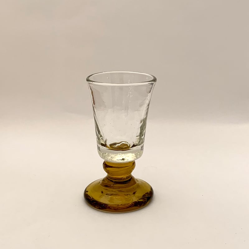 安土忠久 安土忠久氏作 吹きガラスワイングラス2個セット 安土忠久さん