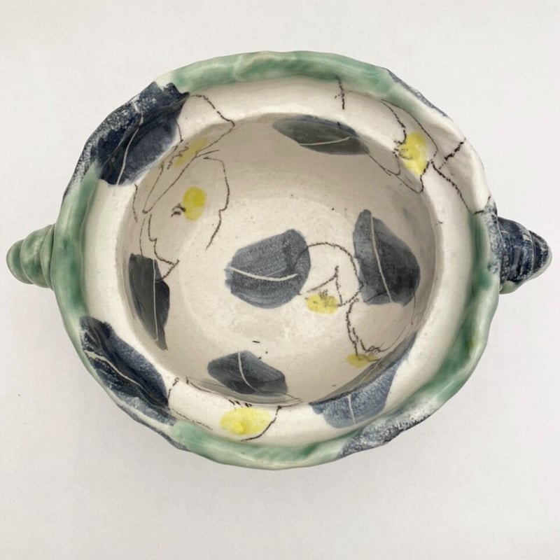 新品未使用　伊集院真理子　土鍋 1.5合サイズ 赤椿 伊集院真理子 1合鍋 織部椿 [ijex_B13_1] | 菜の花暮らしの道具