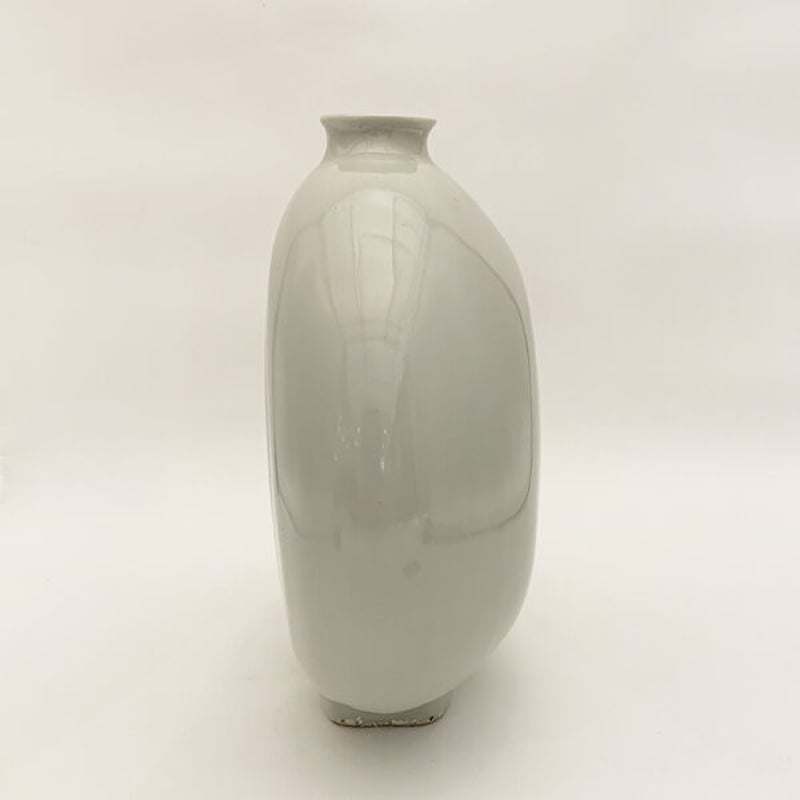 森岡由利子 白磁扁壺 [my_fb05] | 菜の花暮らしの道具店 online store