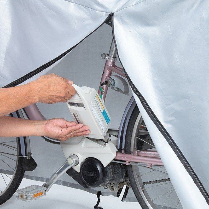 サイクルカバー 自転車カバー ファスナー付 電動アシスト自転車対応