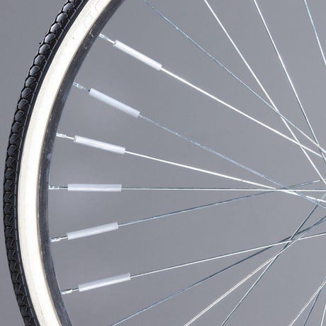 自転車 スポーク スポピカ 反射 光る アクセサリー 安全 事故防止 シルバー 6本入り 川住製作所 Keia＋ SP601