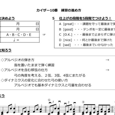 【カイザー10番】解説付き楽譜
