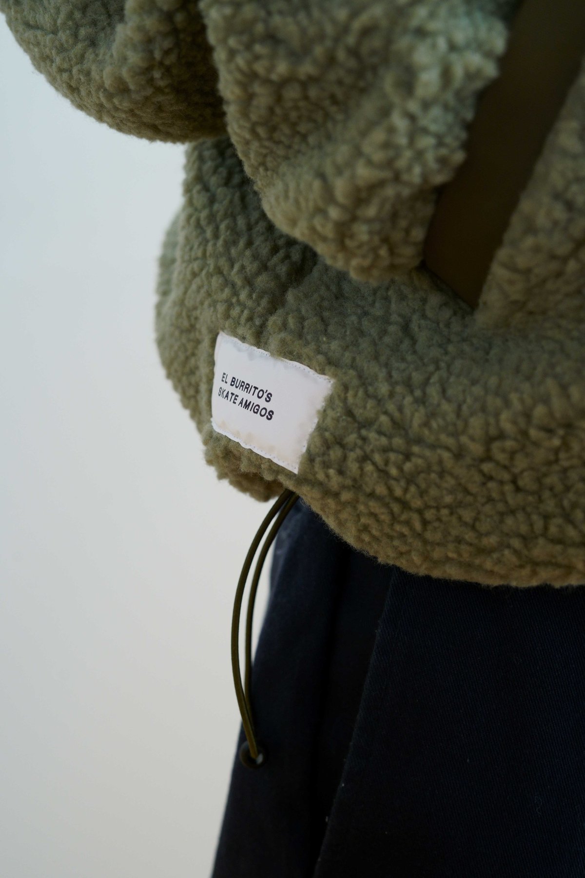 EB Reversible Boa Jacket Color : Olive | Taqueria