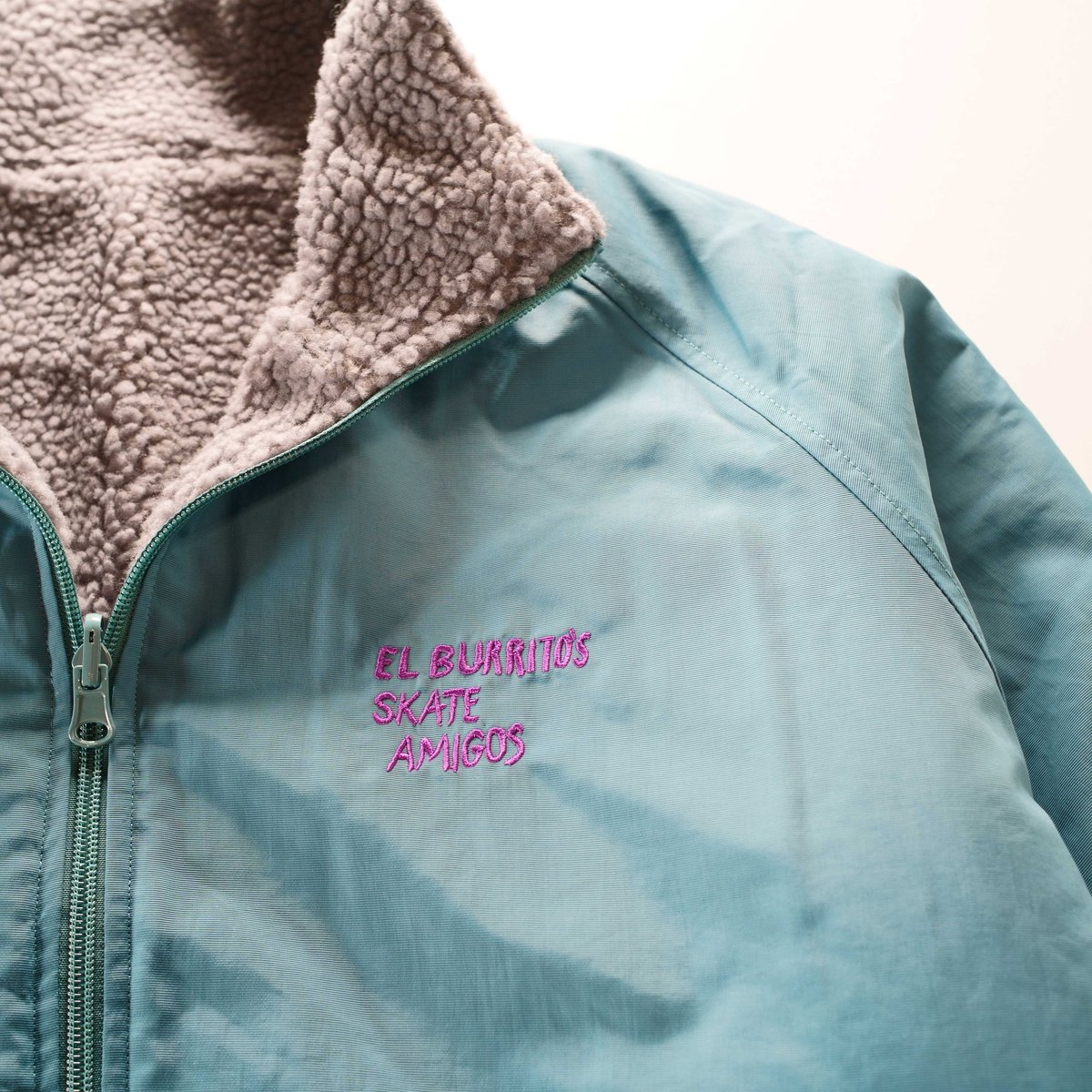 EB Reversible Boa Jacket Color : Turquoise | T