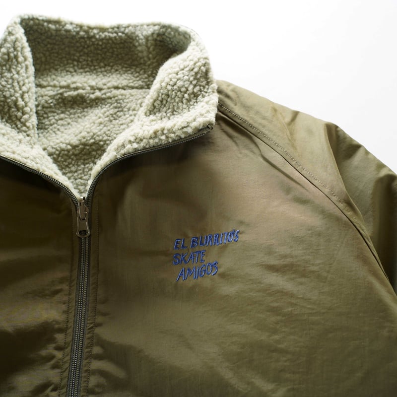EB Reversible Boa Jacket Color : Olive | Taqueria EB Reversible Boa Jacket Color : Olive | Taqueria