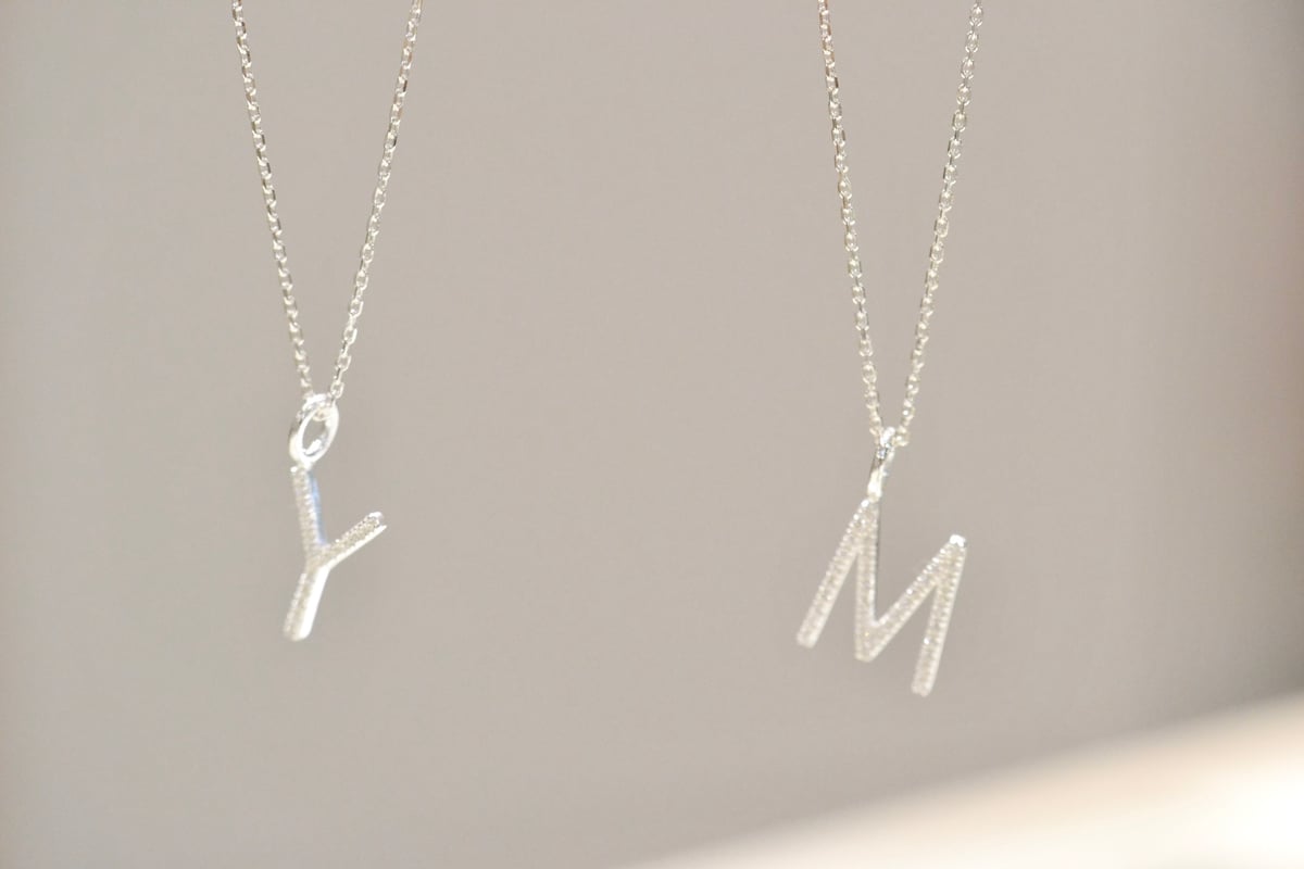 Silver Initial Necklace*ALL SV925 | OctaHotel O