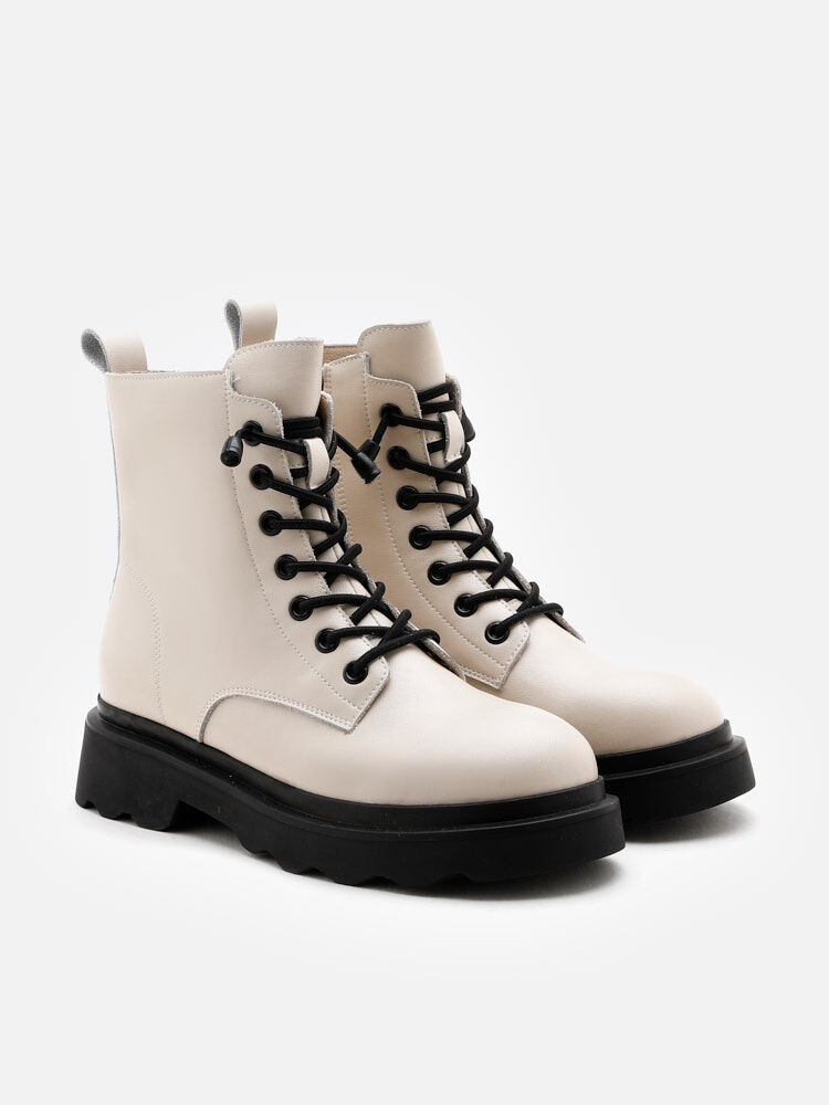 Lace up Boots【996-2】✴︎Beige✴︎ | OctaHotel Onlin...