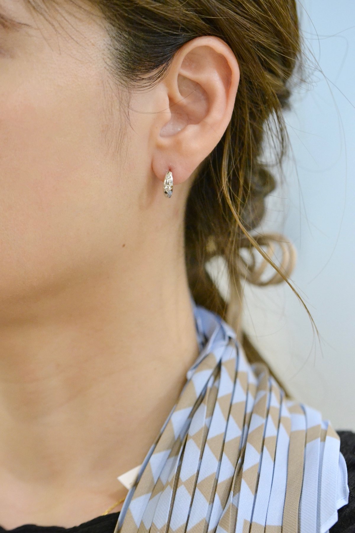 Petit Hoop Zirconia Earrings*SV925 | OctaHotel