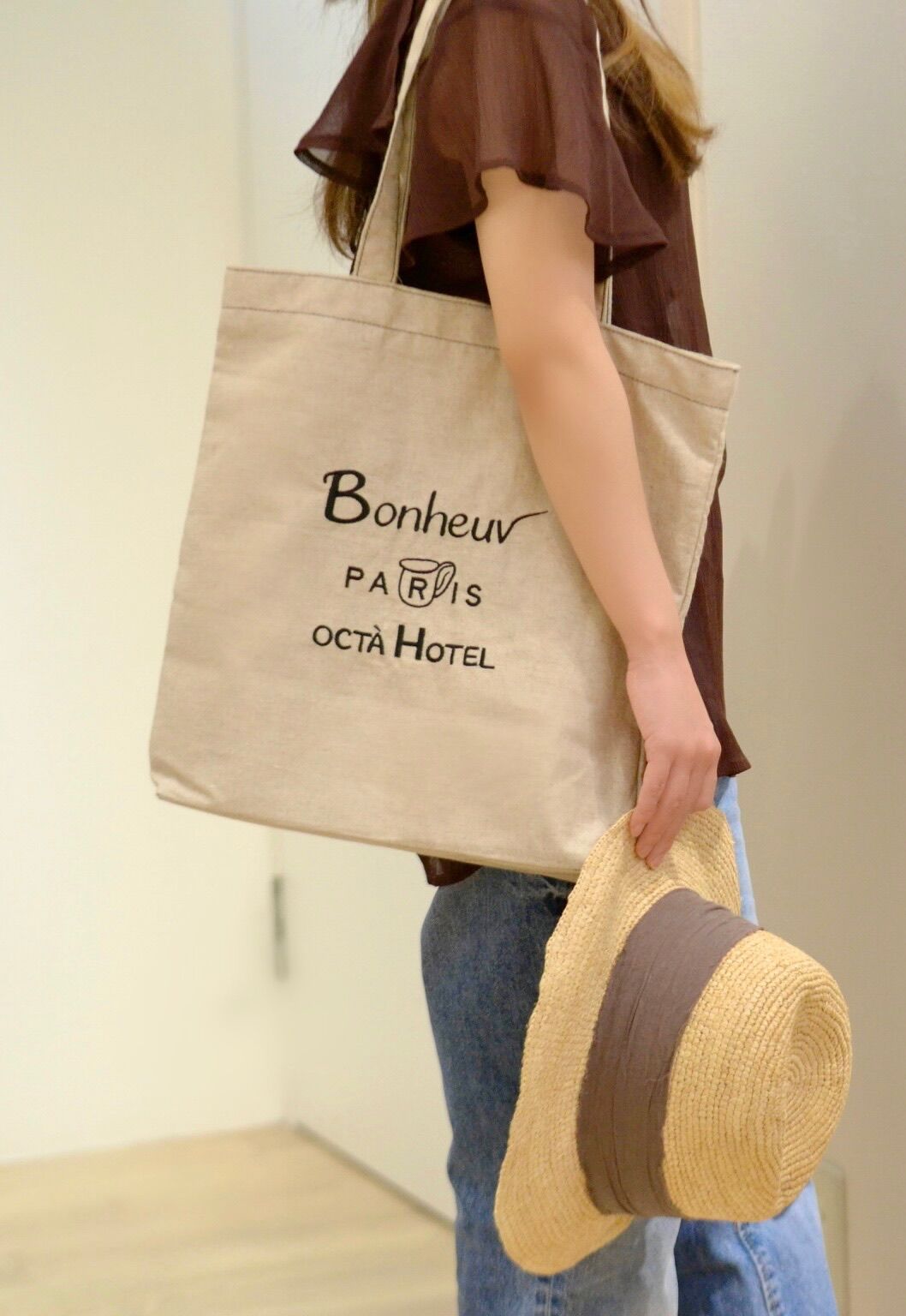 ハンドメイド　bonheur beigemix マーケットバッグ ハンドメイド bonheur beigemix マーケットバッグ ハンドメイド