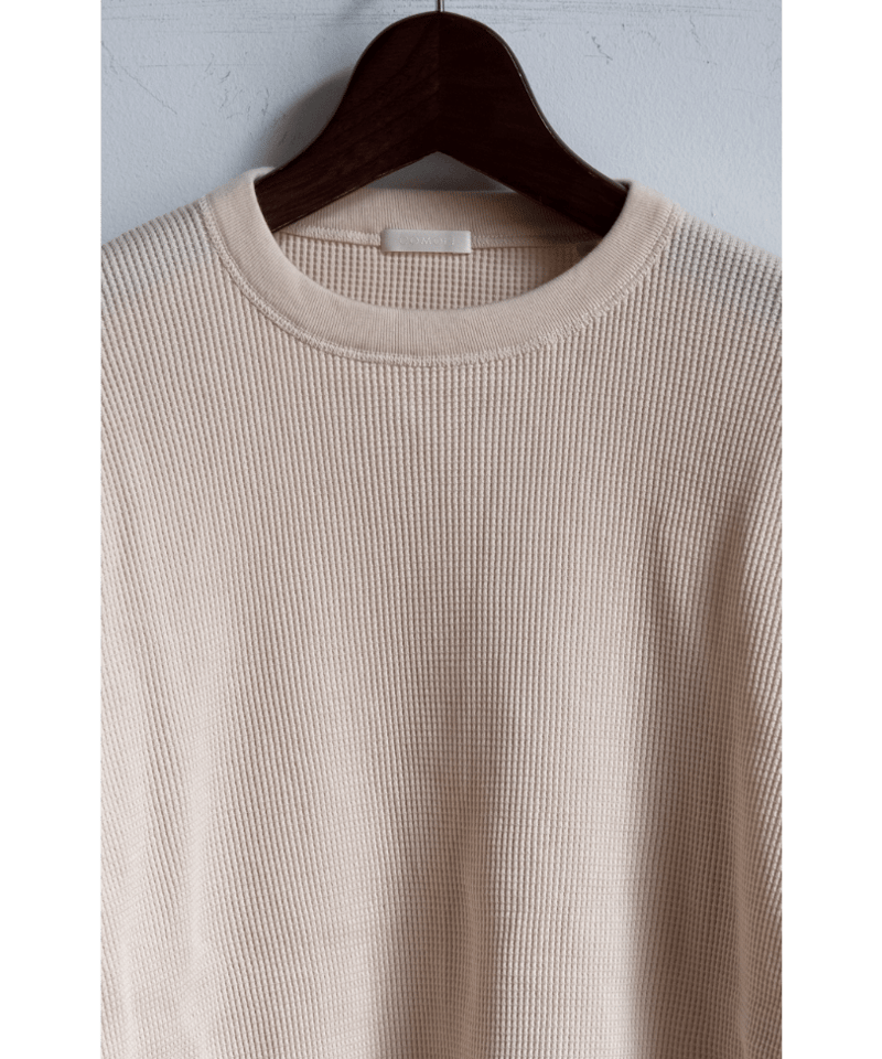 COMOLI コットンカシミヤ ワッフル長袖クルー | 山口ストアー