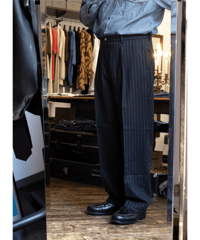 Gambert　WOOL TROPICAL STRIPE TROUSERS