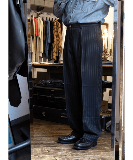 Gambert　WOOL TROPICAL STRIPE TROUSERS
