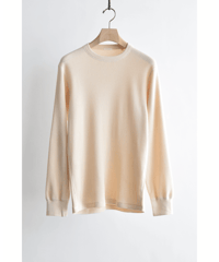 COMOLI　コットンカシミヤ ワッフル長袖クルー