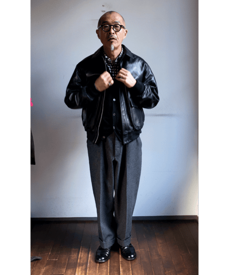 LOEFF　LAMBS LEATHER FLIGHT JACKET