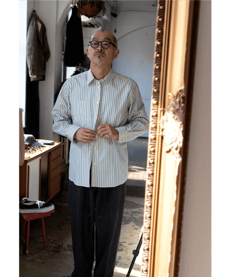 MANAVE　Standard Shirt Multi Stripe