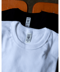 LOS ANGELES APPAREL Baby Rib Fitted T-Shirt WHITE