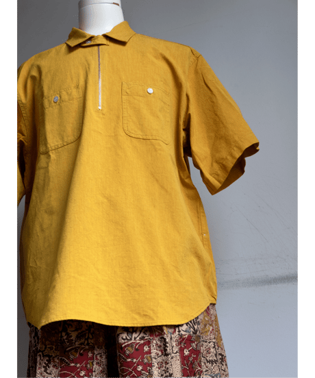 WORKADAY　Spinnaker Shirt Yellow Cotton Iridescent