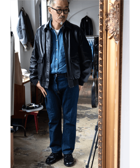 CIOTA　Straight 5 Pocket Pants Navy（One Wash）
