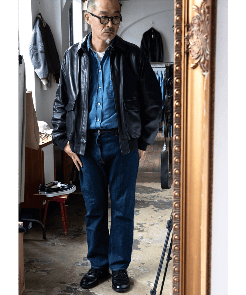 CIOTA Straight 5 Pocket Pants Navy（One Wash） |