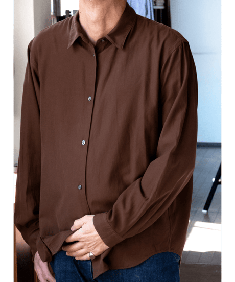 ATON　COTTON SILK VIERA LOOSE FIT SHIRT