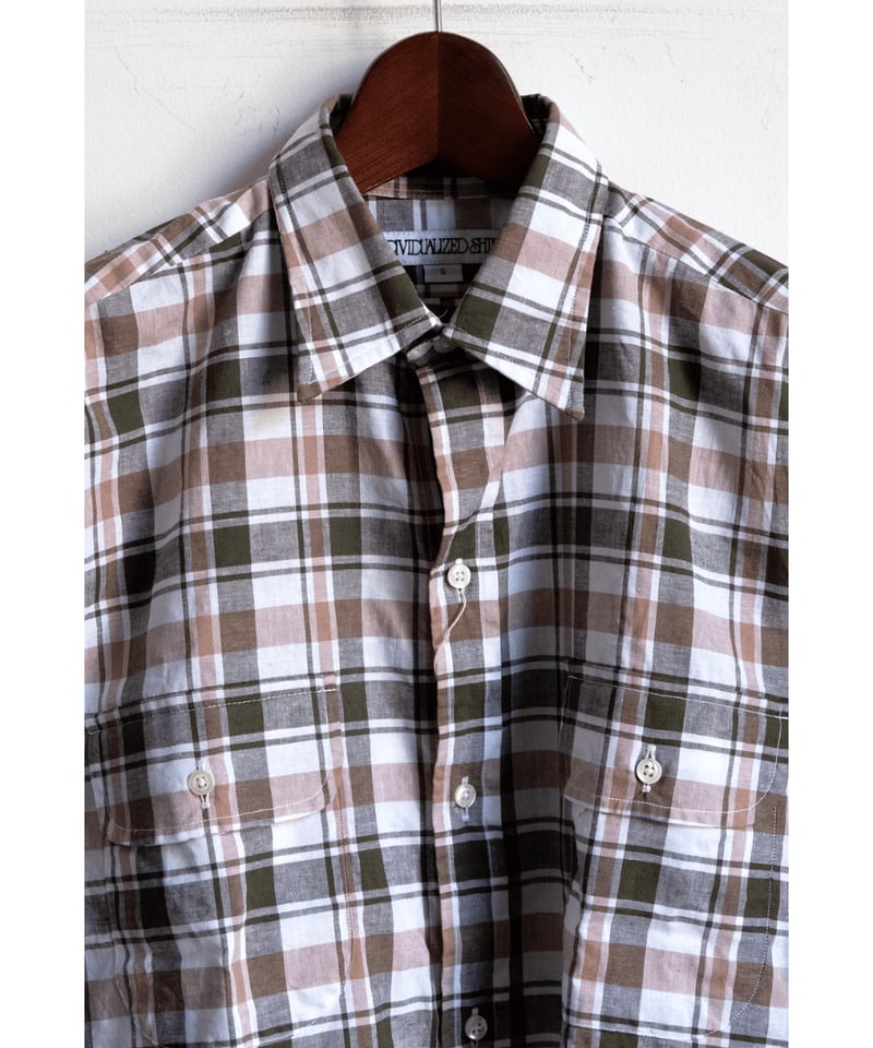 INDIVIDUALIZED SHIRTS Cotton Linen Check 2poc W