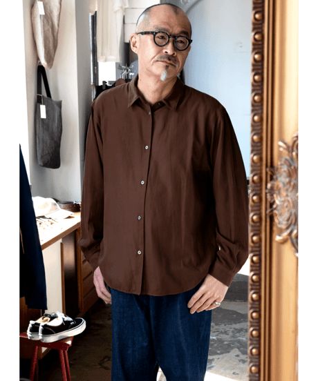 ATON　COTTON SILK VIERA LOOSE FIT SHIRT