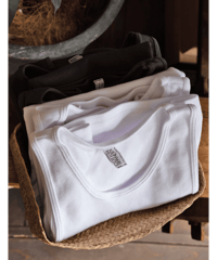LOS ANGELES APPAREL　2×1 Cotton Spandex Rib Tank WHITE