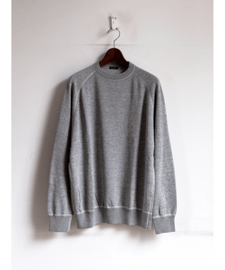 COMOLI　グレー裏毛 クルーネック