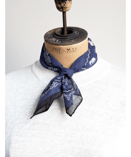 Vincent Miozza　45×45 Cotton Linen Scarf ~4col~