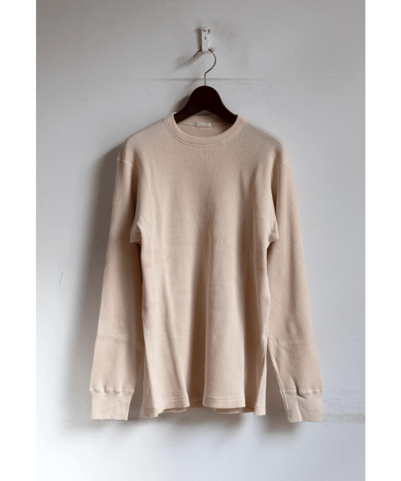 COMOLI コットンカシミヤ ワッフル長袖クルー | 山口ストアー