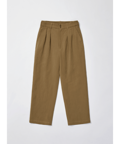 ULTERIOR　RAMIE COTTON WEST POINT TUCKED MIL-TROUSERS