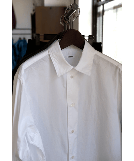 LOEFF　COTTON BROAD REGULAR COLLAR SHIRTS