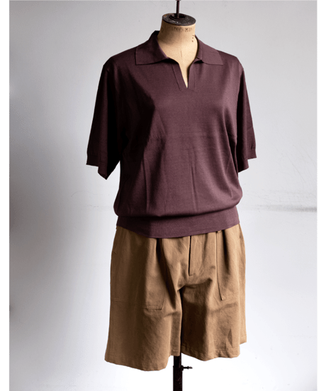 ULTERIOR　RAMIE COTTON WEST POINT UTILITY SHORTS