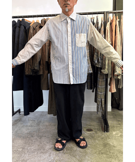 ts(s)　Organic Cotton Seersucker Stripe Crazy Comb Shirt