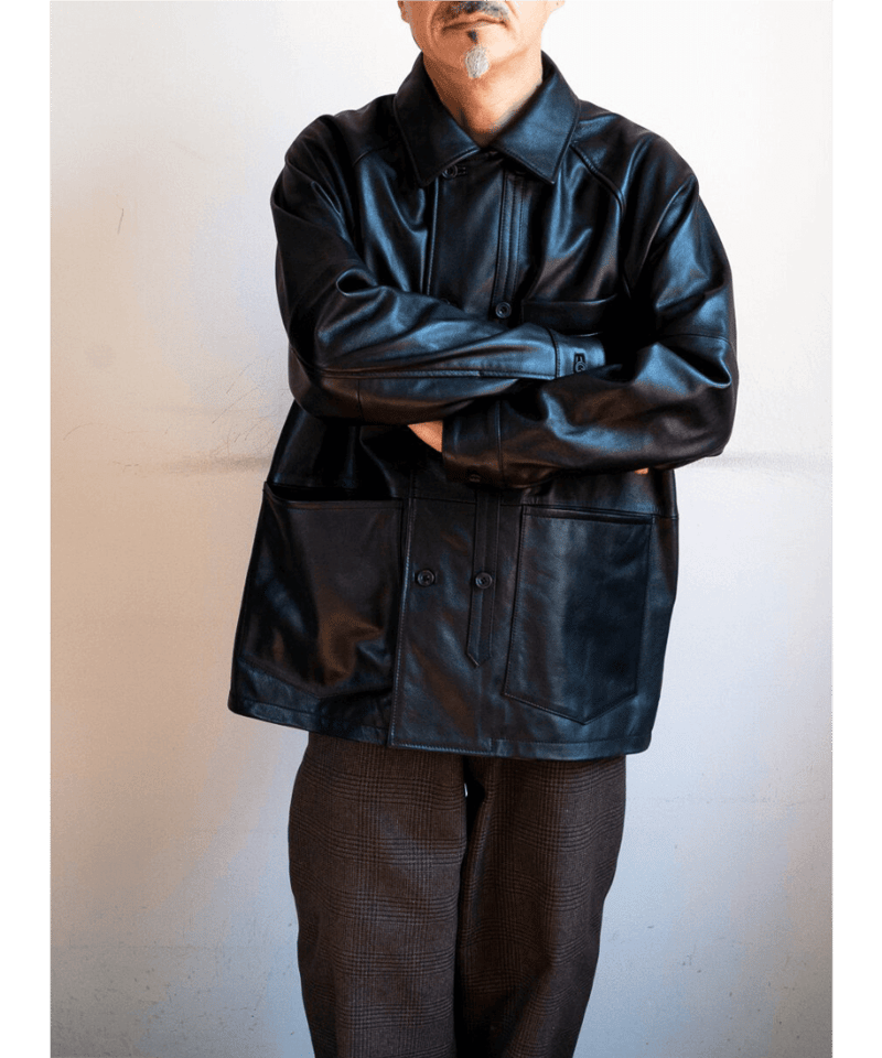 CCU Coverall Shirt レザージャケット CCU COW SKIN 