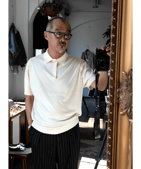 LÖWER　30G Silk Cotton Polo-shirts