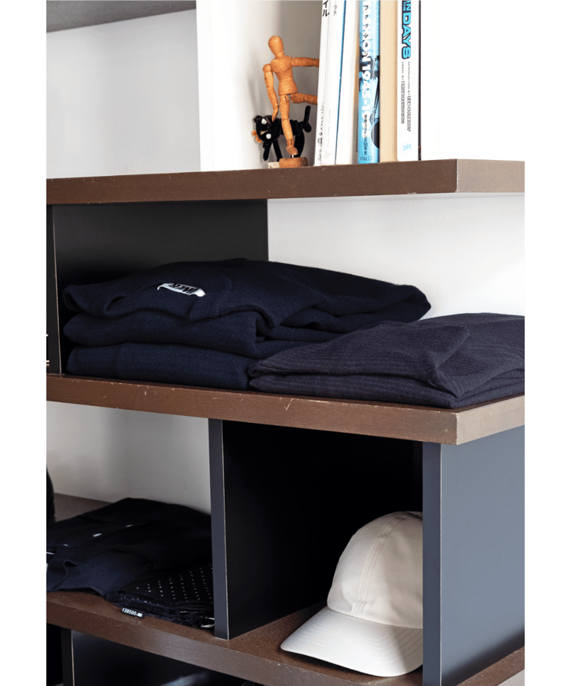 LÖWER 14G Plainstitch Float Border Pullover | 山