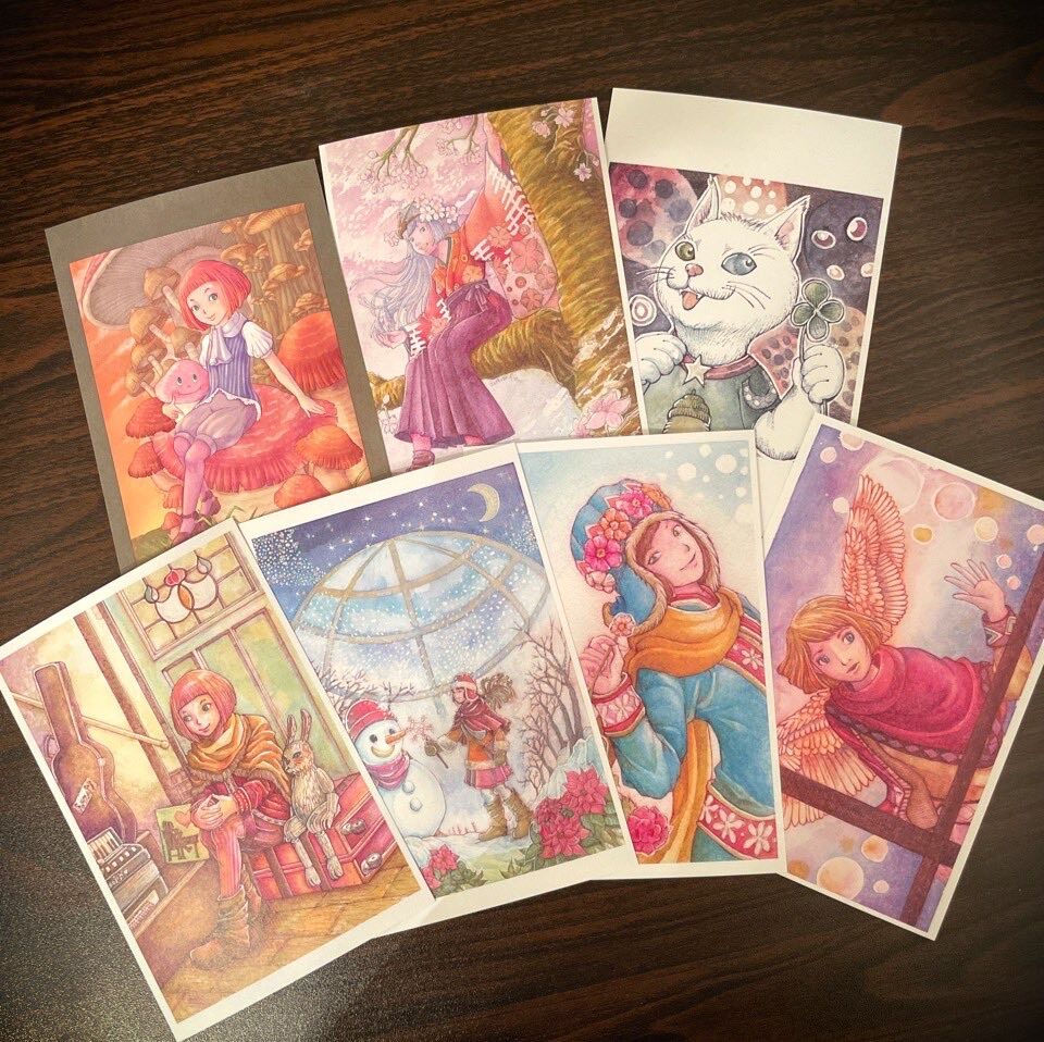 イラスト作家「たまきの子」初個展ポストカードセット イラスト作家「たまきの子」初個展ポストカードセット