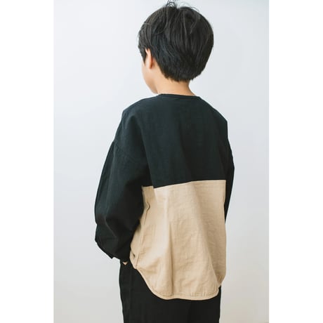 two-tone button niko pullover  (2437)