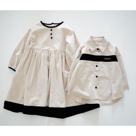two-tone  button shirt (2614)