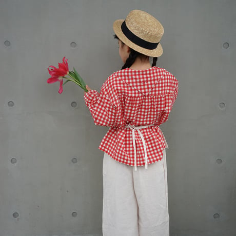 triangular collar blouse(2513)