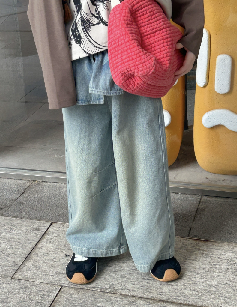 waist frill denim pants (2577) | nikomake