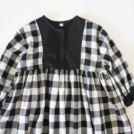 niko two-tone  check dress "キッズサイズ” (2566)