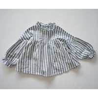 stripe frill blouse "kids & mom" (2383)