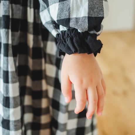 niko two-tone  check dress "キッズサイズ” (2566)