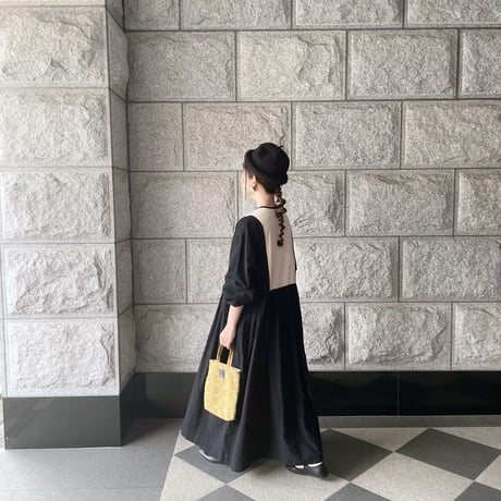 niko two-tone dress ”ママサイズ”  (1480)